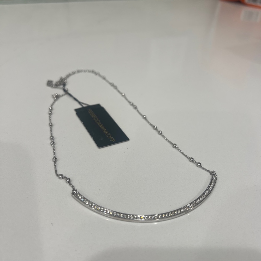 Rebecca Minkoff Crescent silver necklace NWT